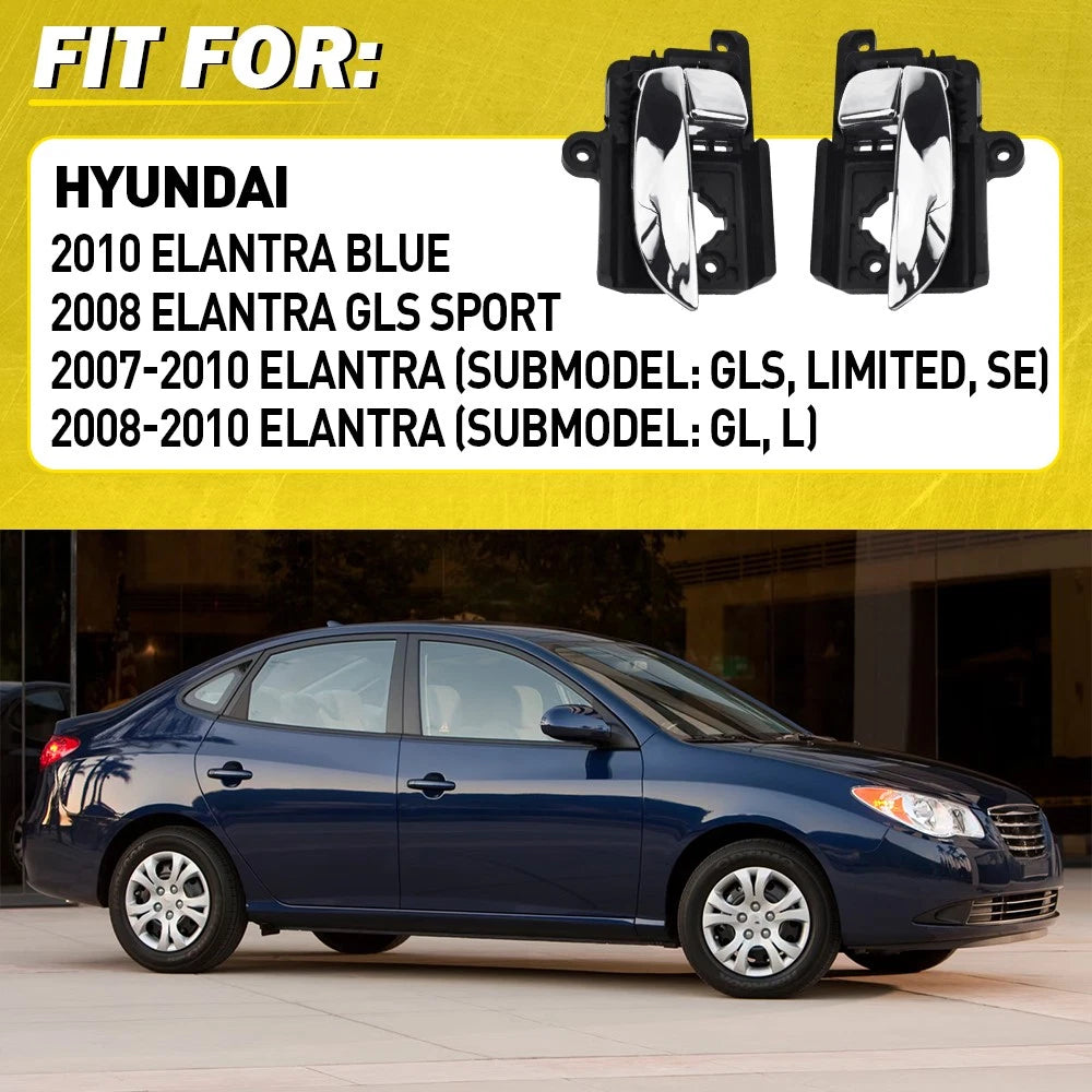 4X Interior Door Handle For 2007-2010 Hyundai Elantra Front Rear Left+Right EOA 6B93BC-57