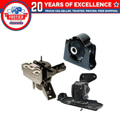 Fits 2006-2008 Toyota RAV4 2.4L Front & Front RT Motor & Trans Mount Set 3PCS : 6B93BC-57