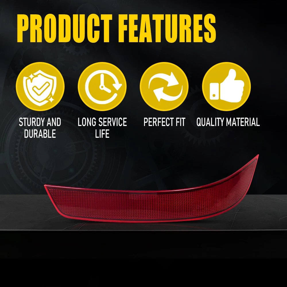 For 2010-12 Mercedes-Benz GL-Class Red Rear Bumper Reflector Lens 1648200974 EOA 6B93BC-57