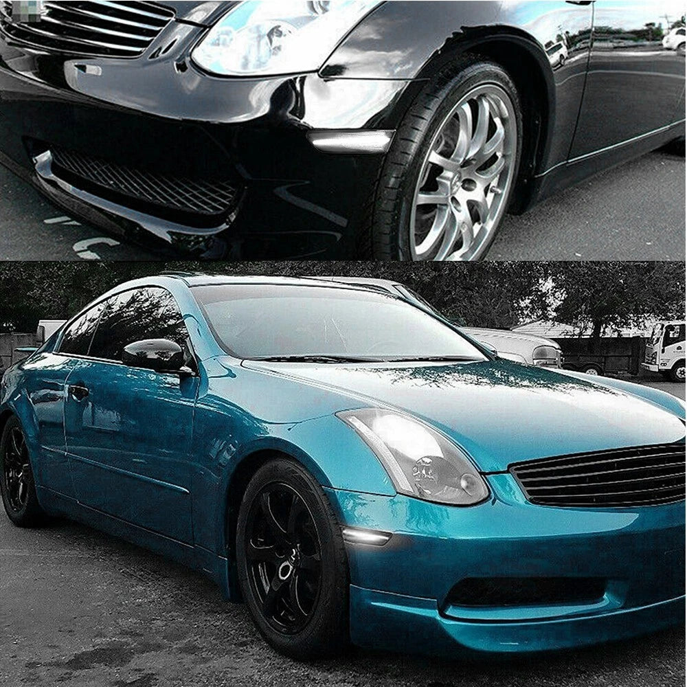 Sequential Switchback LED Side Marker Signal Lights For 03-07 Infiniti G35 Coupe 6B93BC-57
