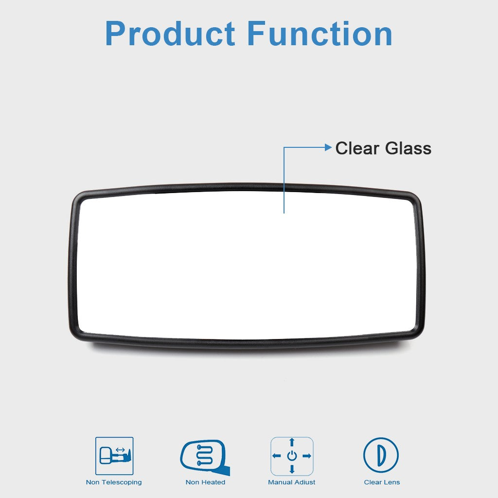 Manual Main Mirror For International Durastar 4200 4300 4400 LH or RH Side Black KOEEP