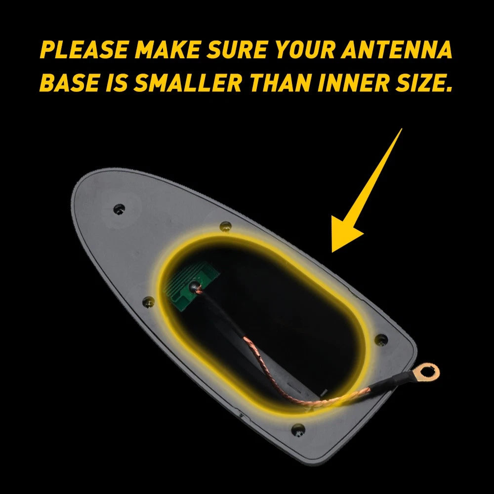 Shark Fin Roof Antenna Car AUTO Aerial FM/AM Radio Signal Universal Gloss EOA 6B93BC-57