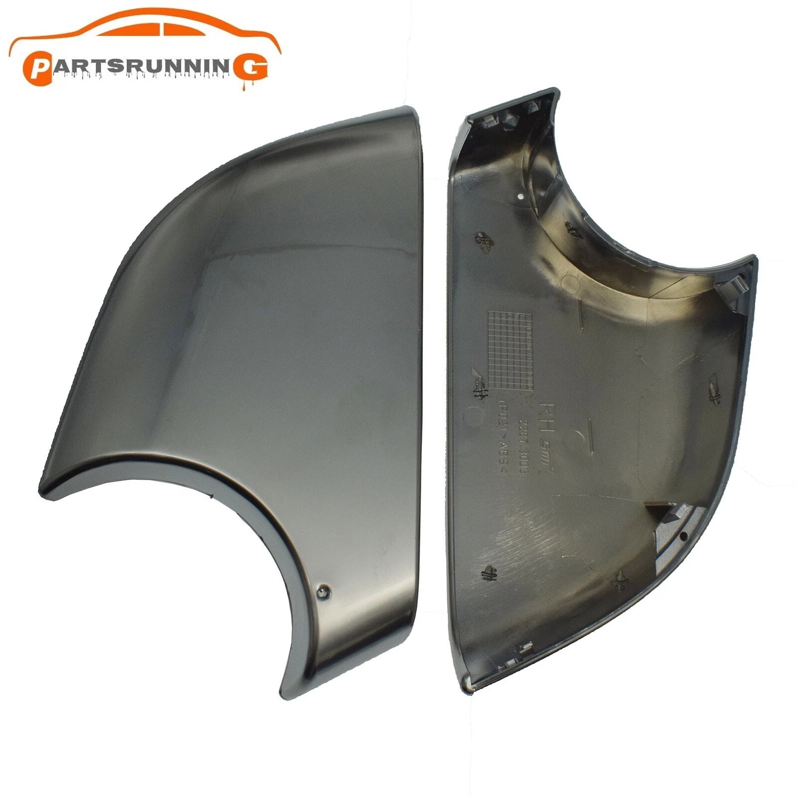 2PCS Chrome Left Right Lower Outer Cover Cap Mirror For 2017-2022 Tesla Model 3 6B93BC-57