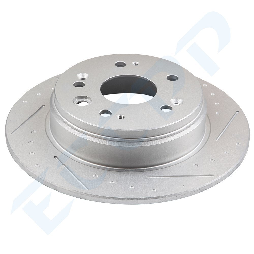Rear Brake Disc Rotors For 2002 2003 2004 Honda CR-V Slotted 6B93BC-57