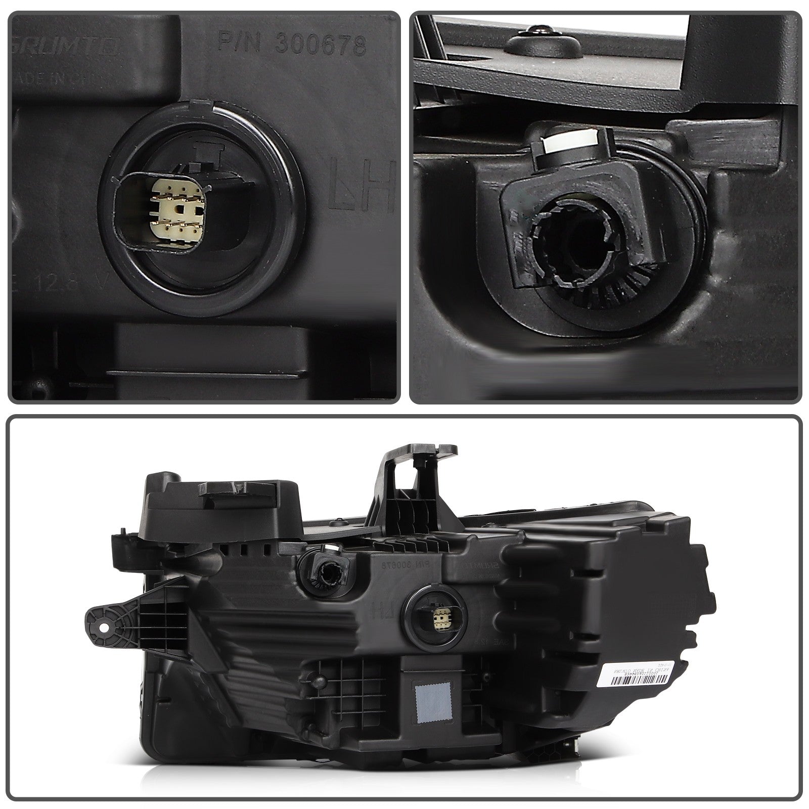 Pair Kit LED Black Headlights Assembly For 2020-2023 GMC Acadia Black Amber 6B93BC-57