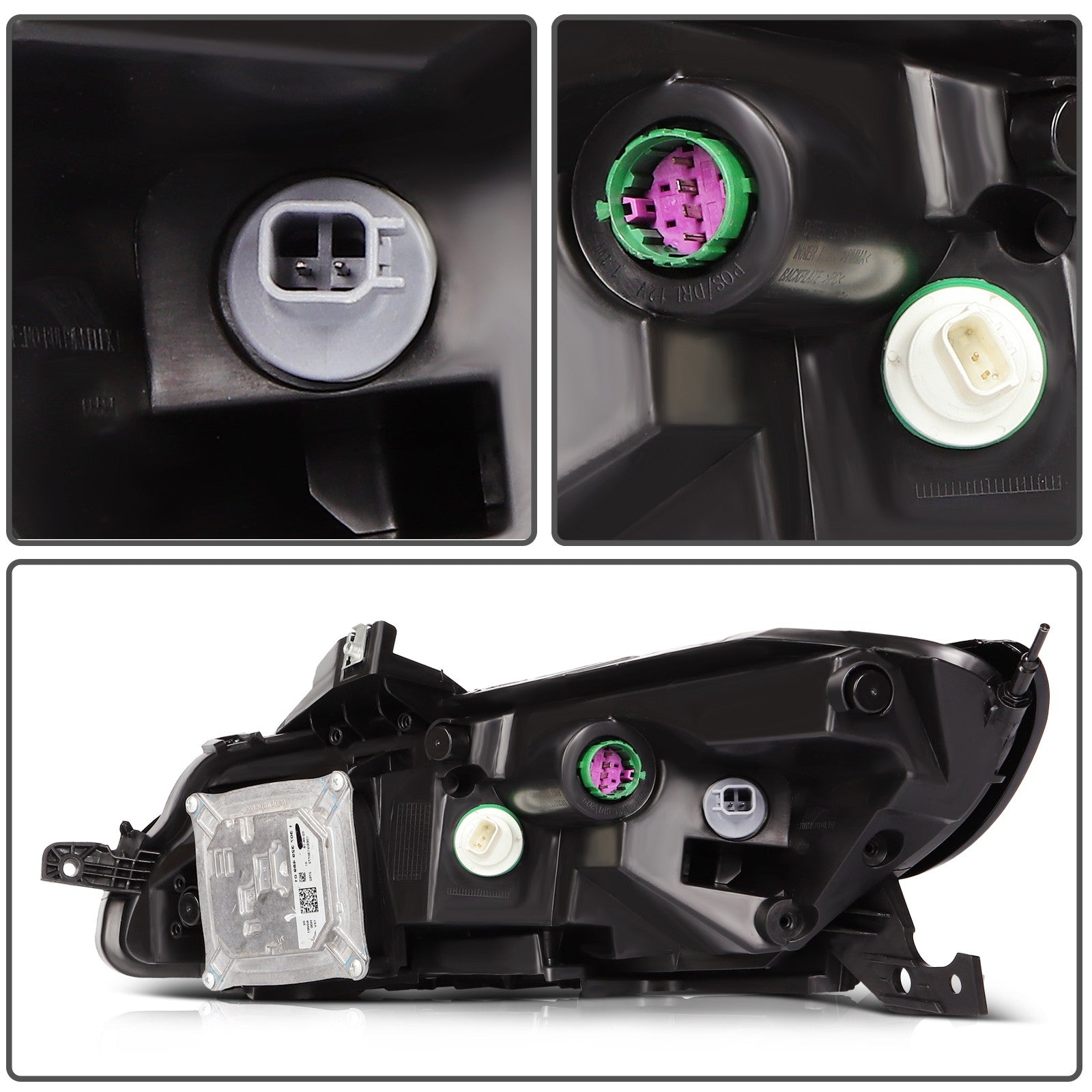 Headlights Assembly Pair For 2014-18 Jeep Cherokee w/LED DRL Left+Right 6B93BC-57