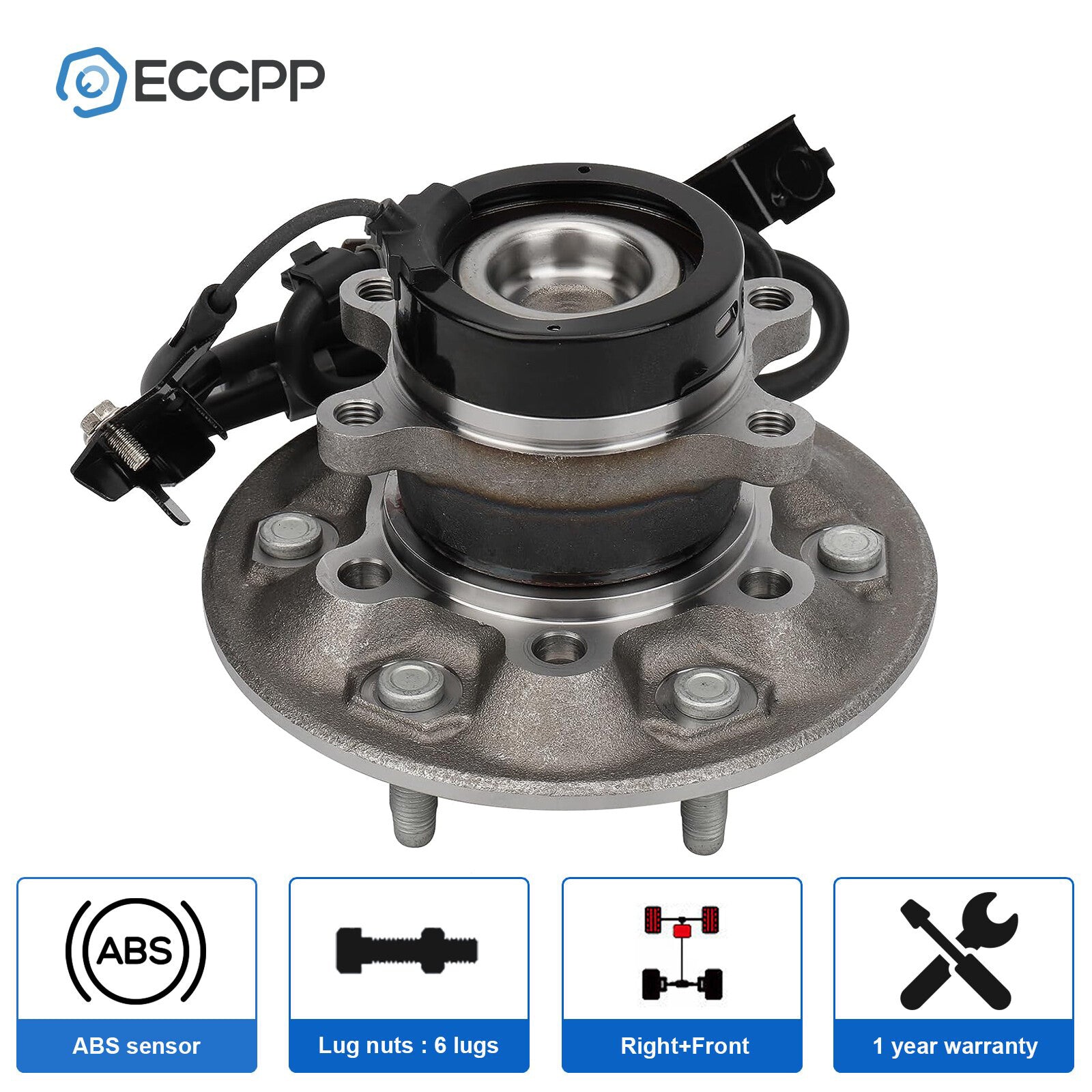 1Pc Wheel Hub Bearing Front Right RWD For Chevy Colorado ZQ8 Chassis 2004-2008 6B93BC-57
