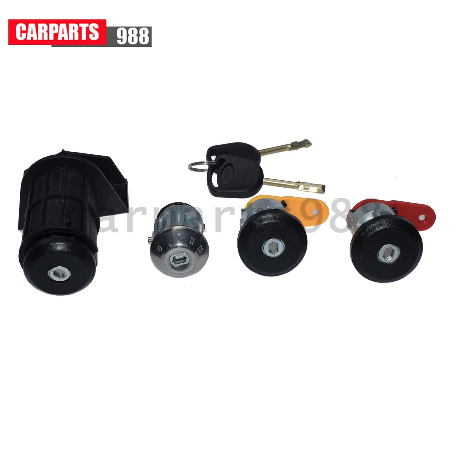 For FORD FIESTA ESCORT COURIER KA COMPLETE DOOR LOCK SET + 2 KEYS 3N21-F22050BB 6B93BC-57