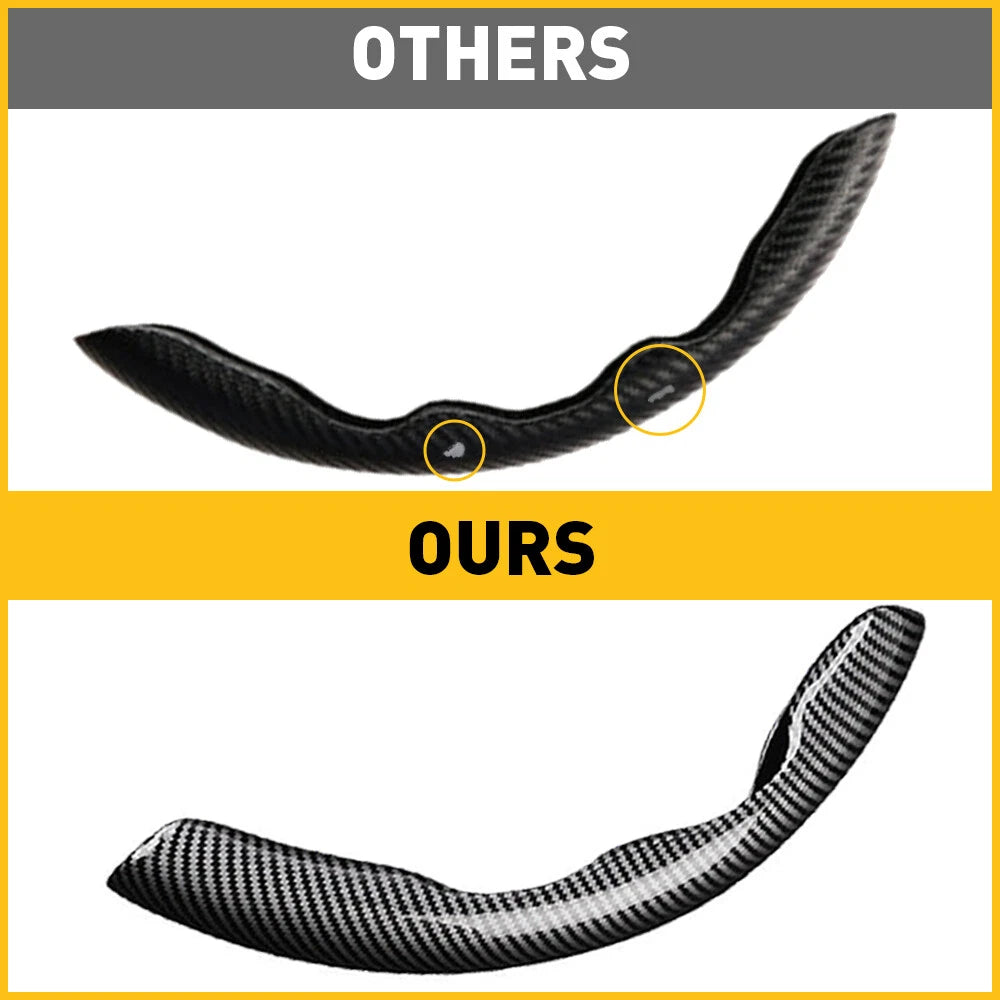 Carbon Fiber Car Steering Wheel Booster Cover Car Accessories For 15"/37-38CM EA 6B93BC-57