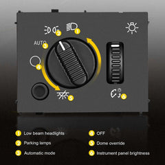 HEADLIGHT HEADLAMP DIMMER SWITCH FOR 2003-2007 CHEVY SILVERADO GMC SIERRA YUKON 6B93BC-57