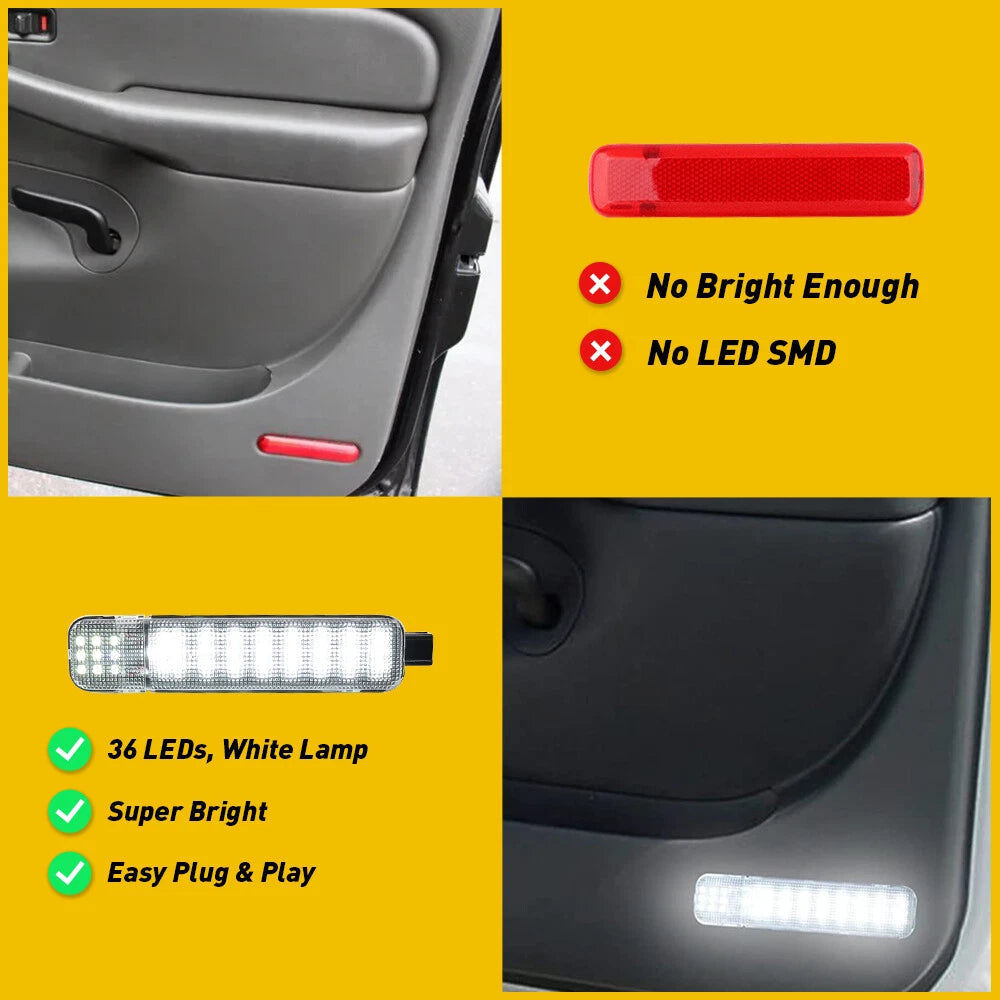 Interior Door Panel Courtesy LED Lamp Lights For Hummer H2 2003-2009 Red White A 6B93BC-57