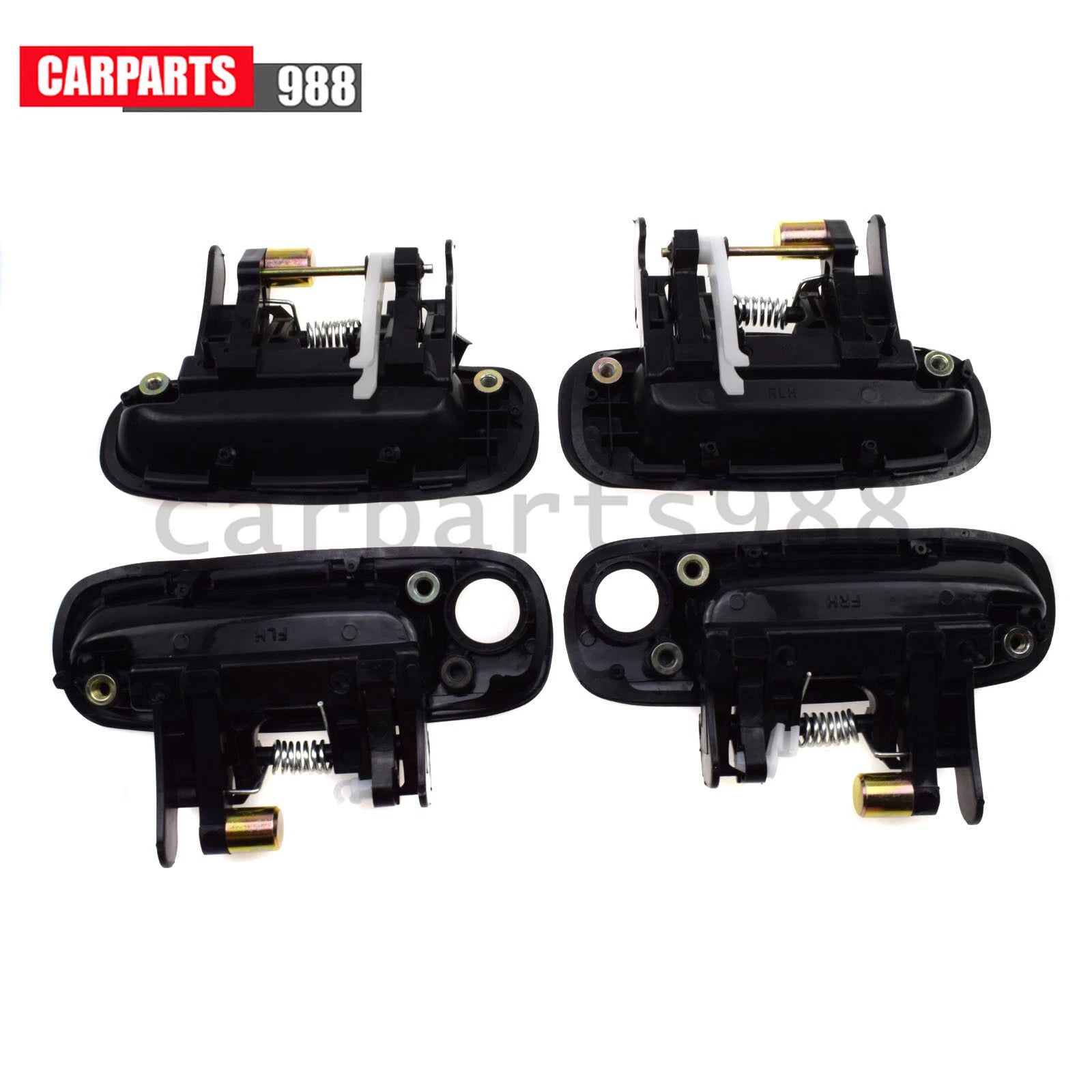 8Pcs Outer & Inner Door Handle Black For 1998-02 Toyota Corolla Prizm 6921002040 6B93BC-57