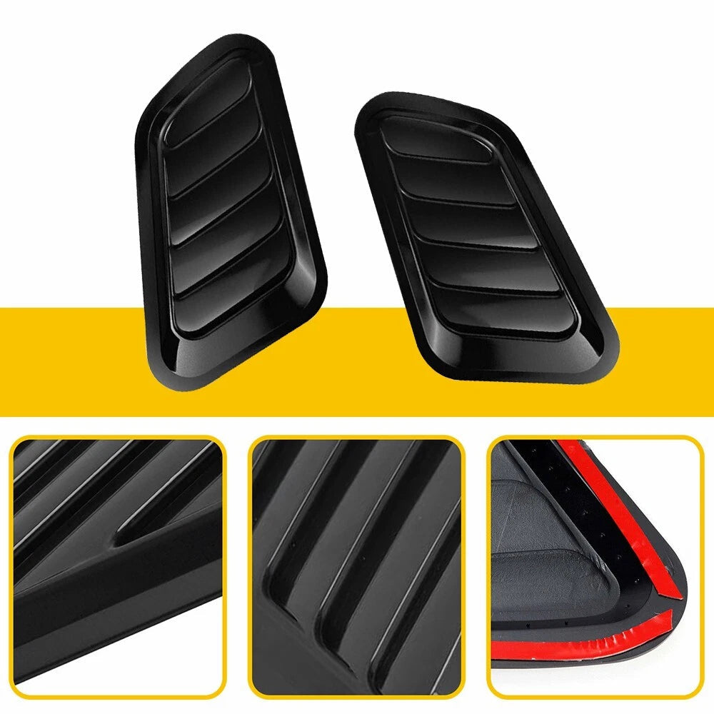 2X Air Hood Flow Intake Bonnet Scoop Cover Vent Universal Car Decorative EOA 6B93BC-57