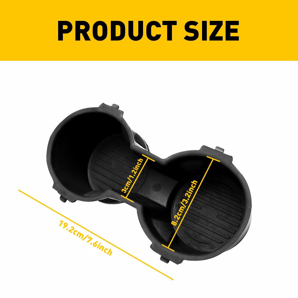 Front Seat Dual Cup Holder Rubber Insert FIT FOR 2015-2017 Ford F-150 BLACK EOA 6B93BC-57