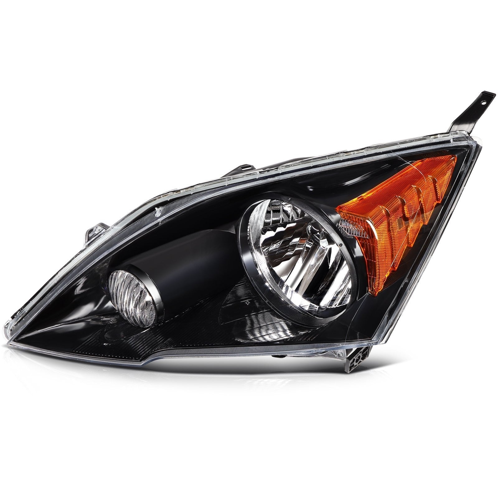 ECCPP Headlights Assembly For Honda CR-V CRV 2.4L 2007-2011 Pair Kit Black Amber 6B93BC-57