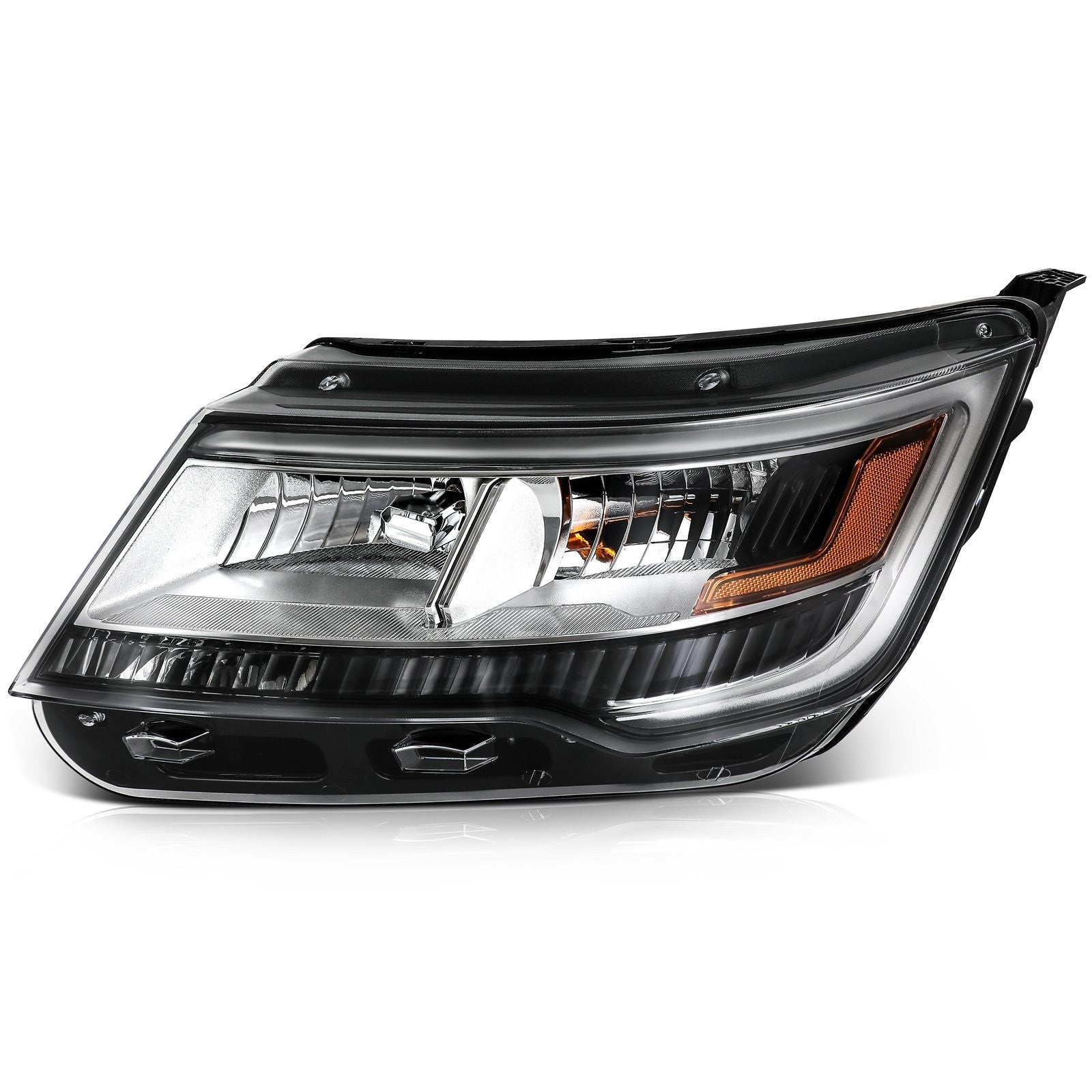 ECCPP Headlight For Ford Explorer 2.3L 3.5L 2016-2018 Driver Left Side Black ECCPP