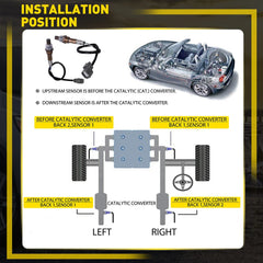 For 96-00 Honda Civic D16Y7 1.6L Engine Oxygen O2 Upstream Sensor Downstream 2X 6B93BC-57