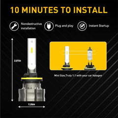 AUXITO 880 881 893 6500K White LED Foglight Fog Light Conversion Bulbs B3F EOA AUXITO