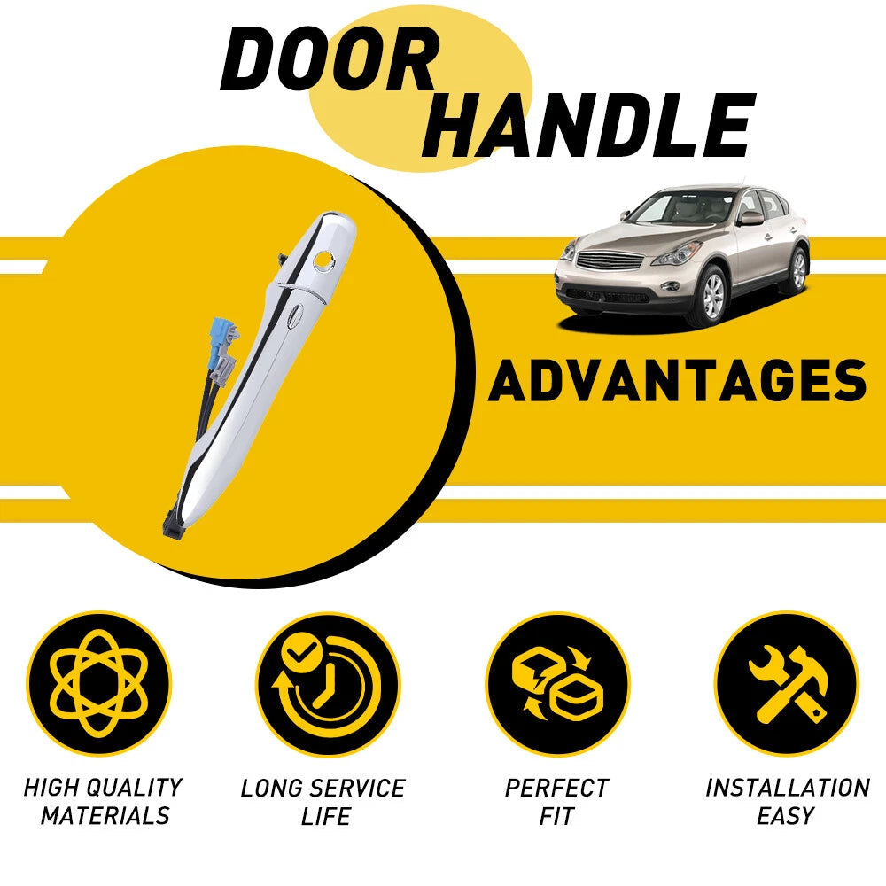 Door Handle For INFINITI FX35 FX45 Front Driver Side Outside Chrome Smart Entry 6B93BC-57