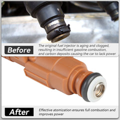 5PCS Fuel Injectors For Volvo C70 S60 S70 V70 2.4L Volvo XC90 XC70 V70 2.5L 6B93BC-57