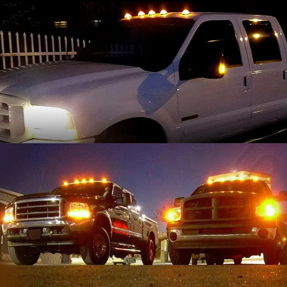 5x Cab Marker Roof Light Amber LED Running Lamp For Chevy GMC 88-02 Pickup Truck 6B93BC-57