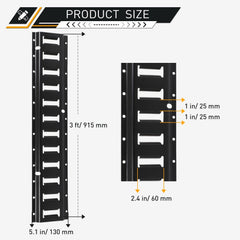 ECCPP 3' E Track Tie Down Rails System Power Coated E-Tracks For Trailers 2 Pack ECCPP
