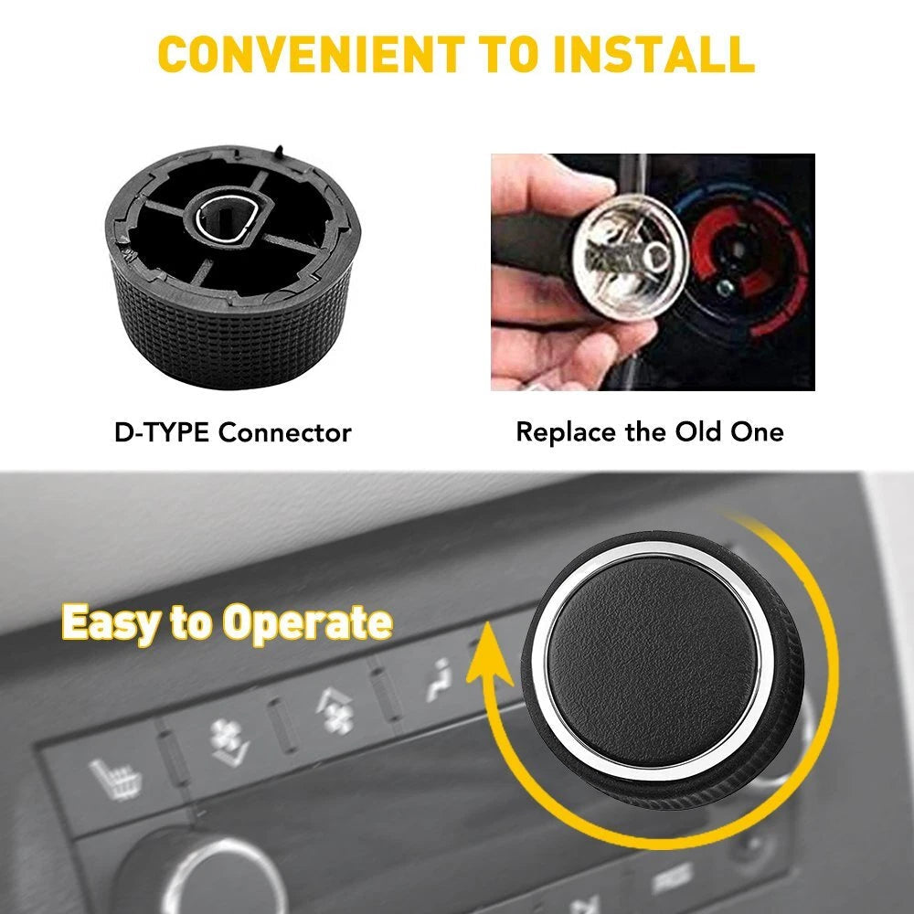 2 Pack Heater A/C & Fan Control Knob Switch Part for GMC Sierra Acadia Yukon EOA 6B93BC-57