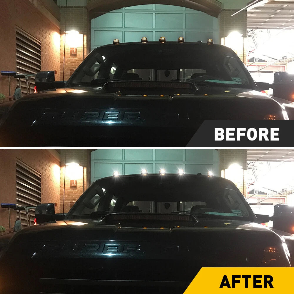 5x Cab Smoke Roof Marker Running Lights LED For Ford F250 F-350 Super Duty EOA 6B93BC-57