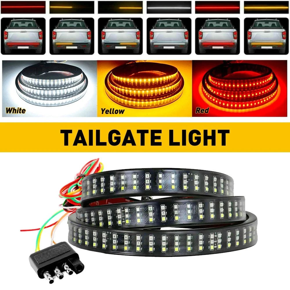 48" 3 Row 432-LED Truck Strip Tailgate Light Bar Reverse Brake Tail Signal Lamp 6B93BC-57