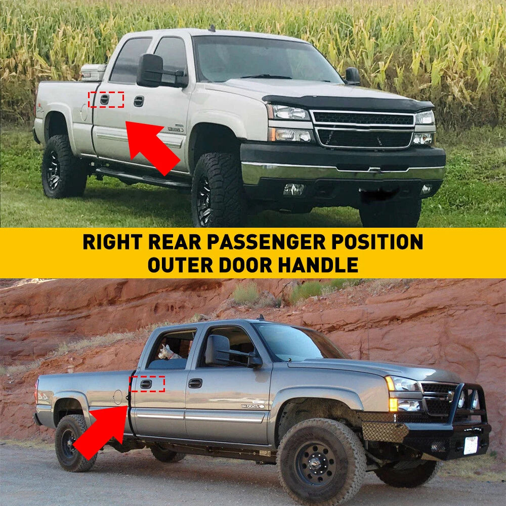 Rear Side Passenger Exterior Handle Door For 04-06 Chevrolet Silverado 1500 EOA 6B93BC-57