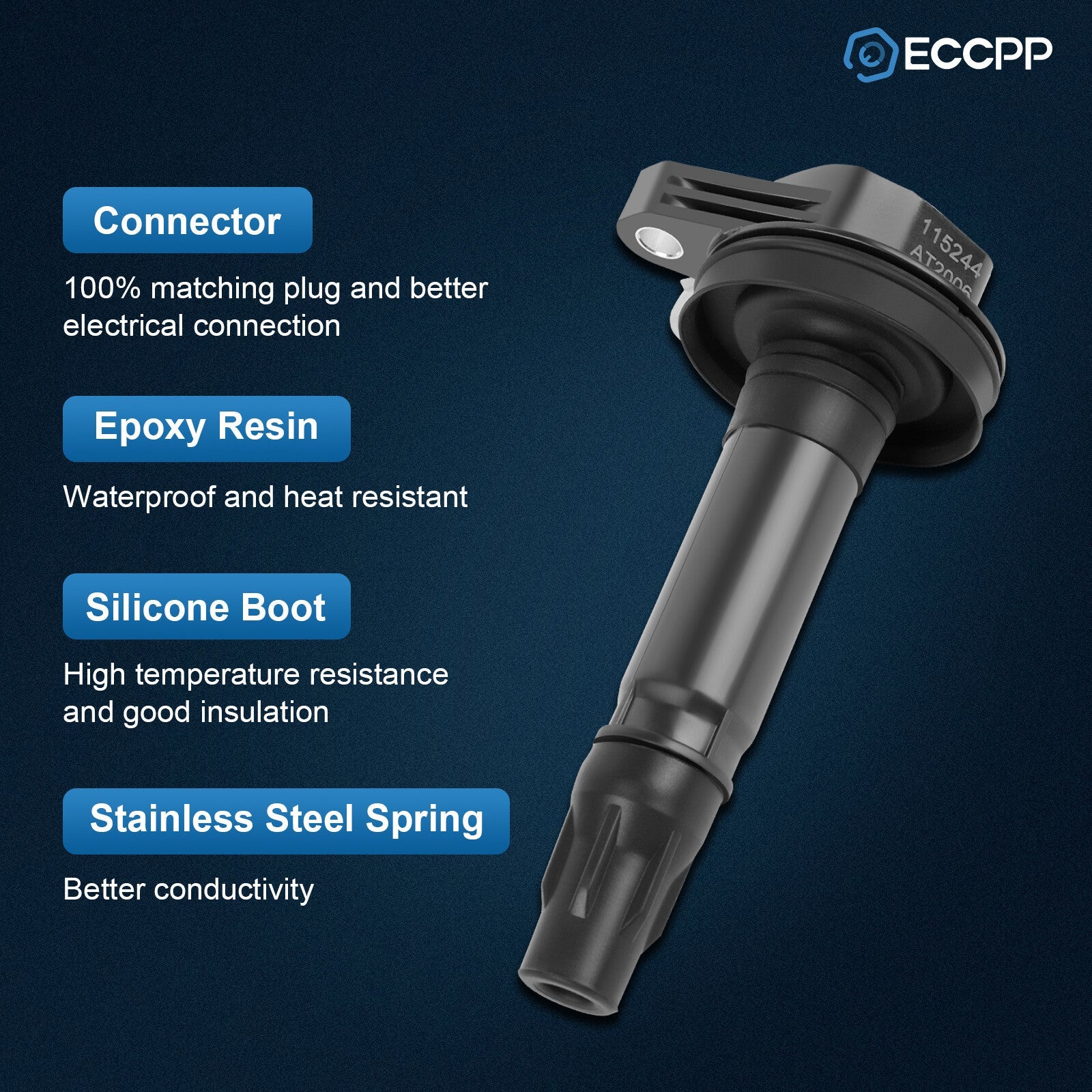 ECCPP 6 Ignition Coils For 2010-2012 Ford Flex Taurus Lincoln MKS MKT V6 3.5L ECCPP