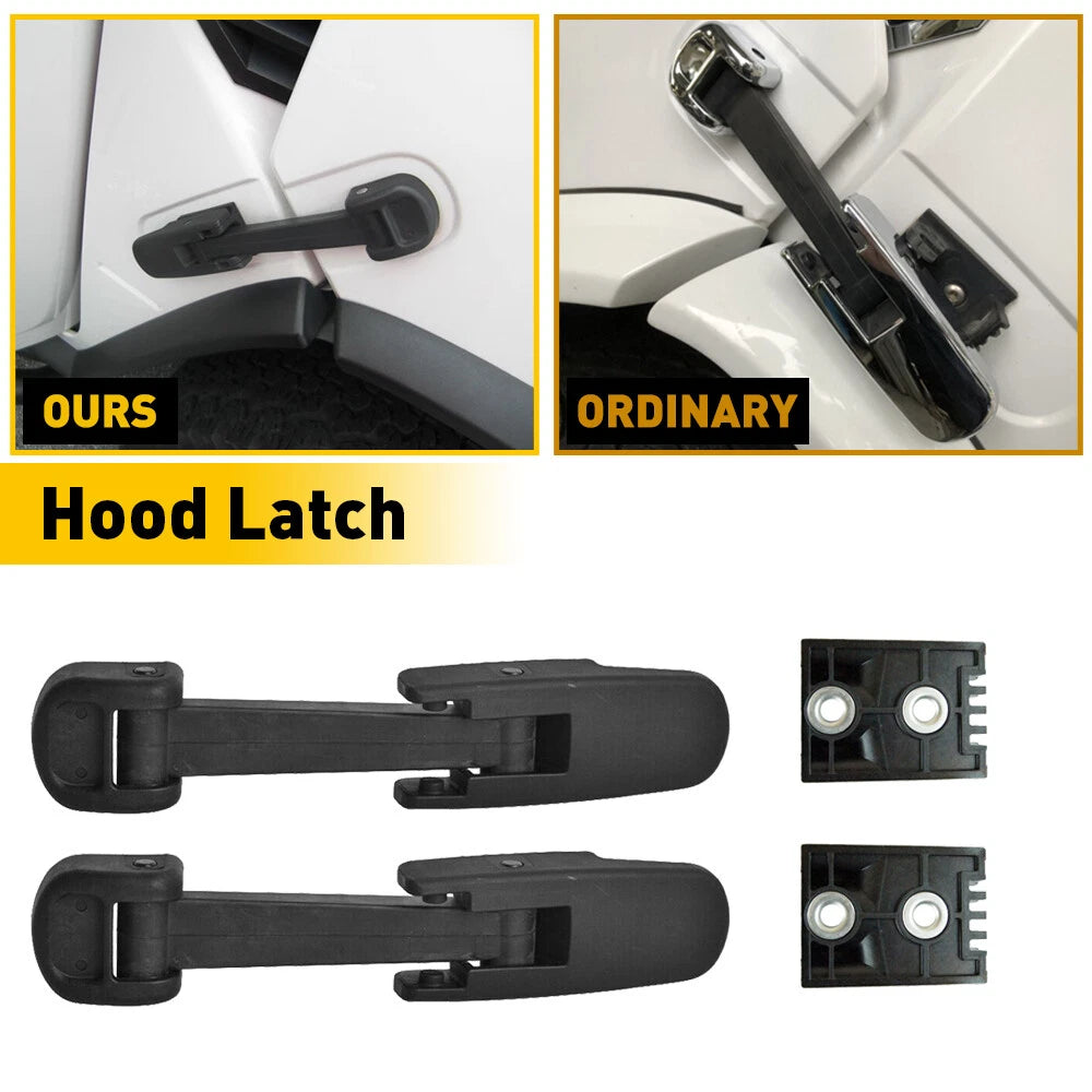 2X Black Hood Latch For 2003-2009 Hummer H2 Chevy Kodiak GMC TopKick 15097841 EA 6B93BC-57
