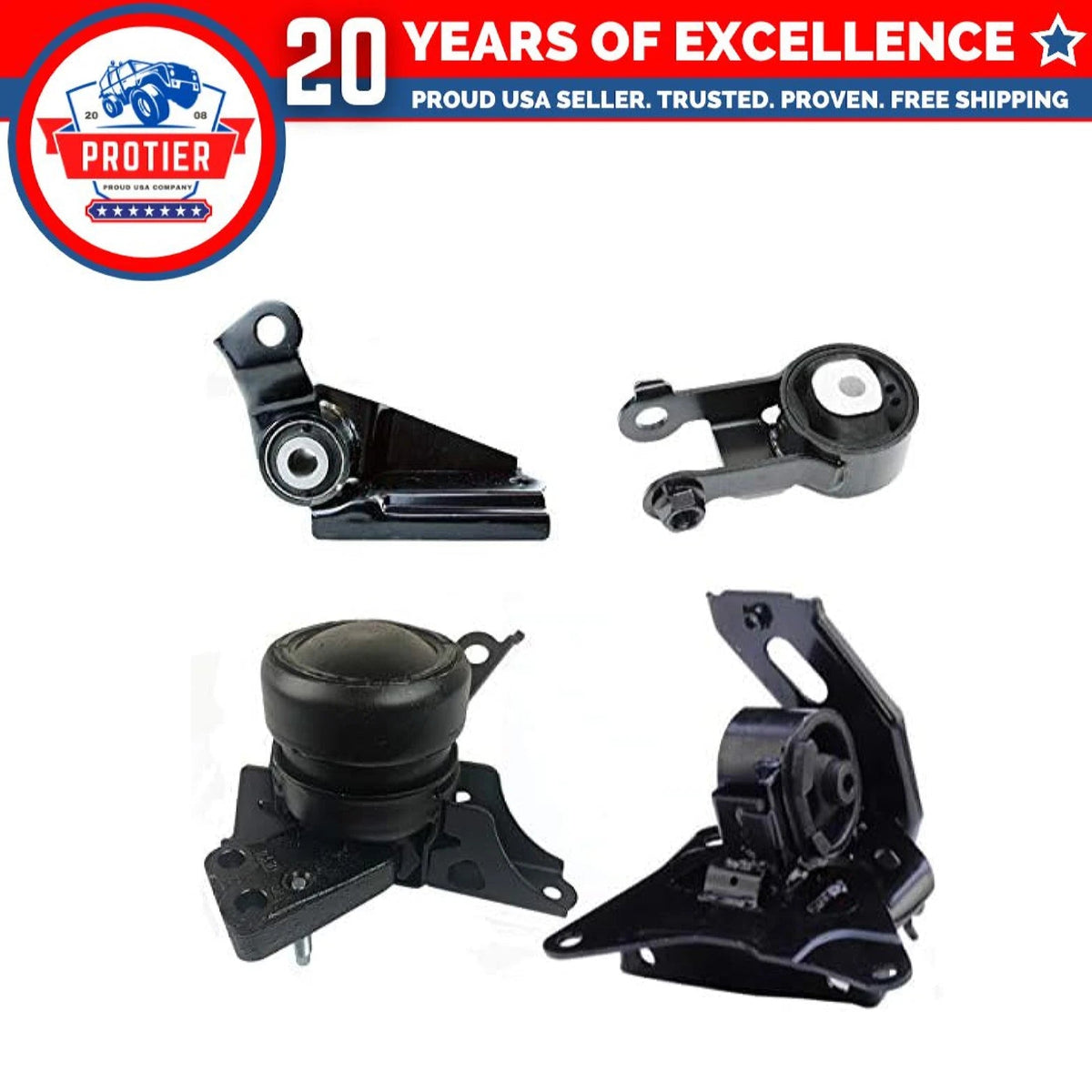 Engine Motor Mount & Transmission Mount Set 4pc Compatible with Fits 2006-2011 6B93BC-57
