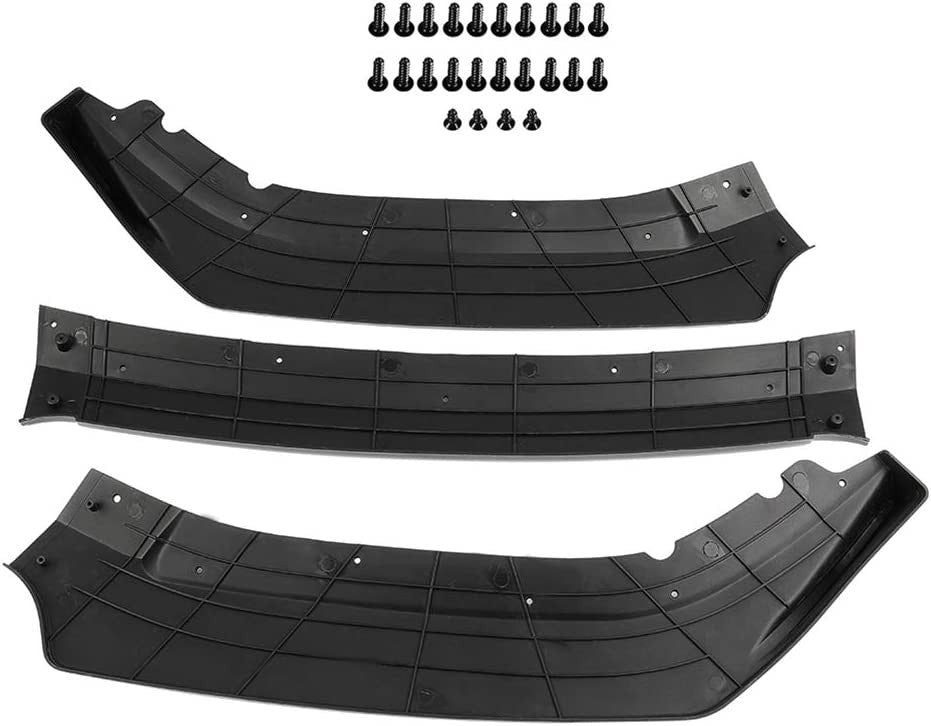 For 2016-2018 Honda Civic Front Bumper Lip Kit Spoiler Splitter Glossy Black 6B93BC-57