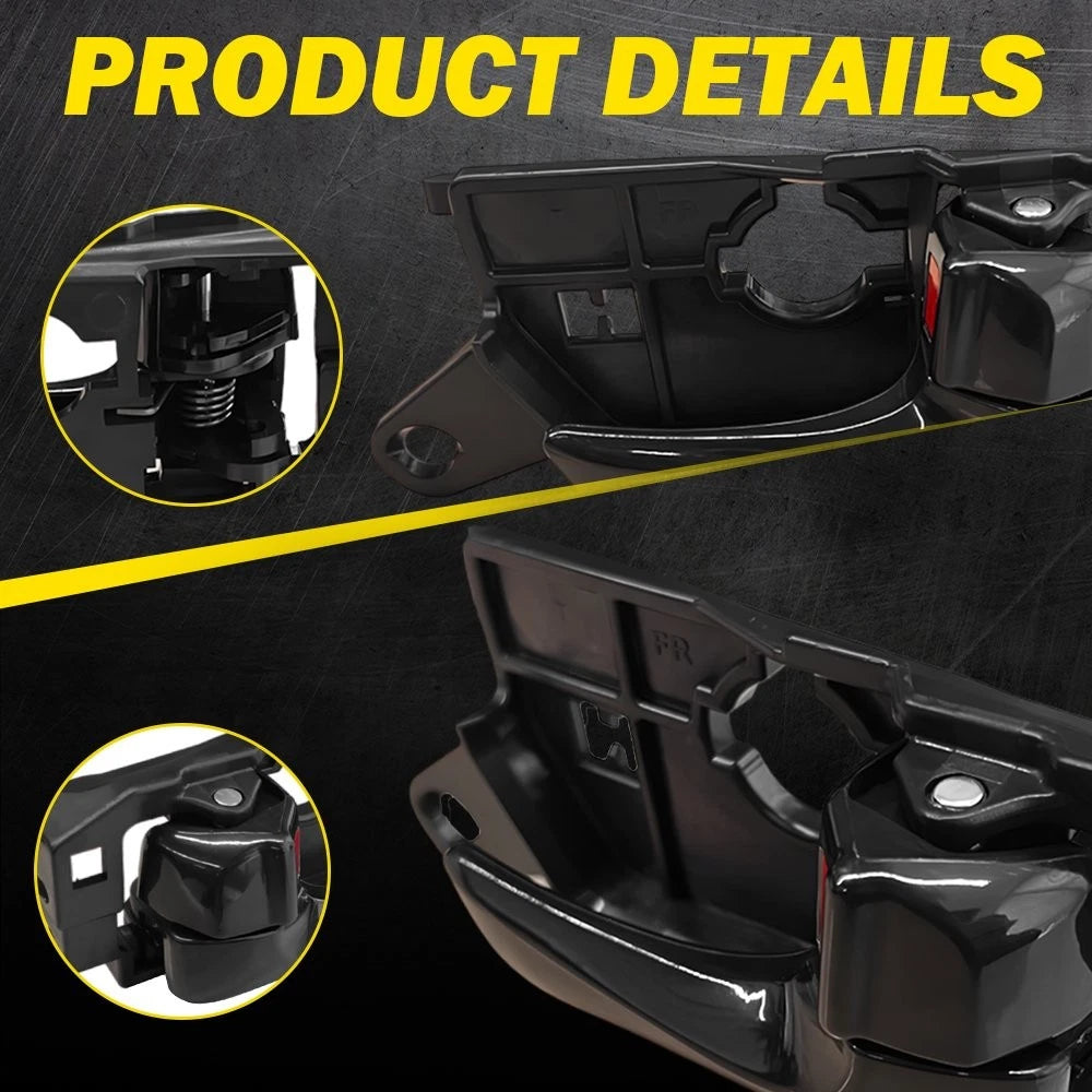 Interior Door Handle For 2008-2010 Hyundai Sonata Front Passenger Black Plastic 6B93BC-57