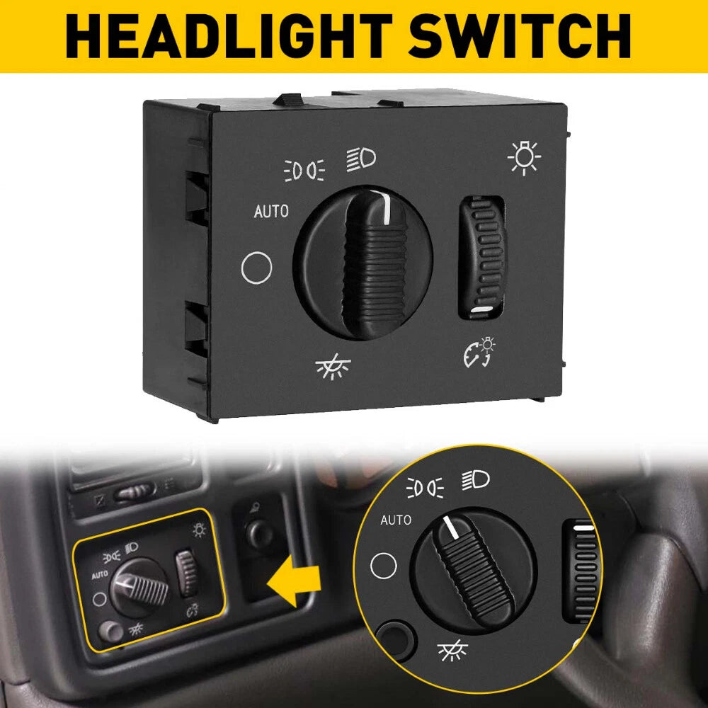 Headlight Switch Headlamp Dimmer for Chevy Silverado GMC Sierra YUSon 2003-07 EA 6B93BC-57