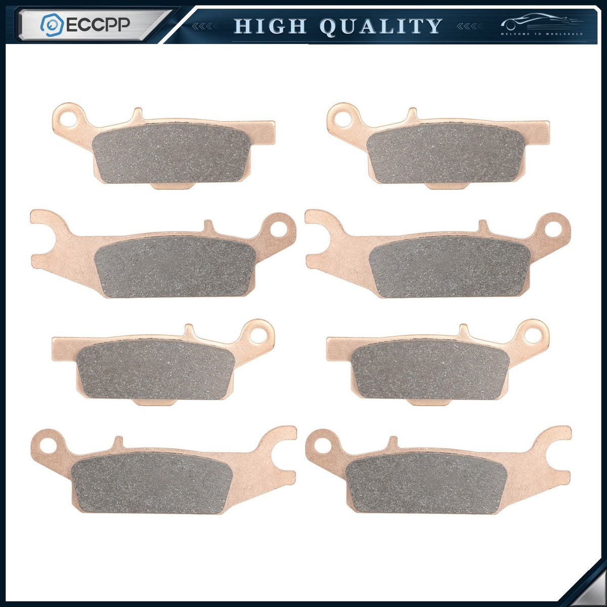 Front Rear Sintered Brake Pads For 2009-2013 Yamaha YFM550FG 4x4 FI Grizzly 550 6B93BC-57