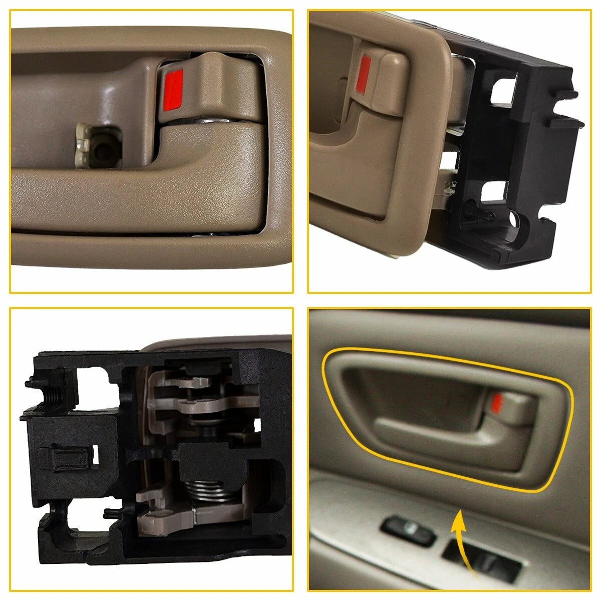 Interior Door Handle Fit Toyota Sequoia 2001-2007 Front / Rear Right / Left Set 6B93BC-57