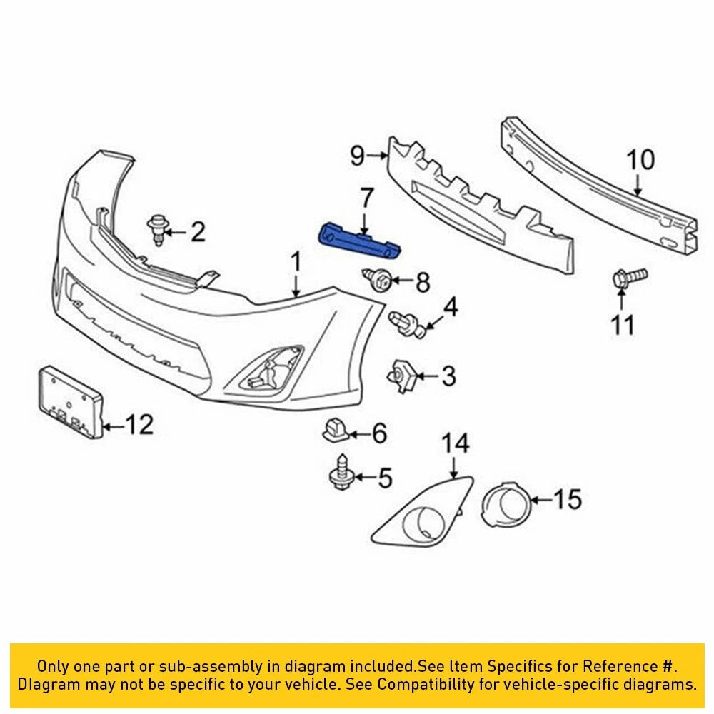 For Toyota Camry 2012-2014 Front LH RH & Bumper Support Retainer Bracket EOA 6B93BC-57