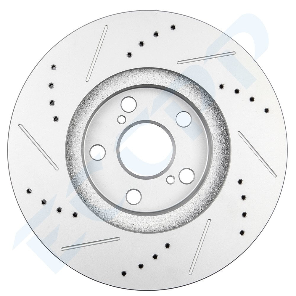 Front for Toyota Celica GTS TC Drilled Slotted Rotors + Ceramic Brake Pads Set 6B93BC-57