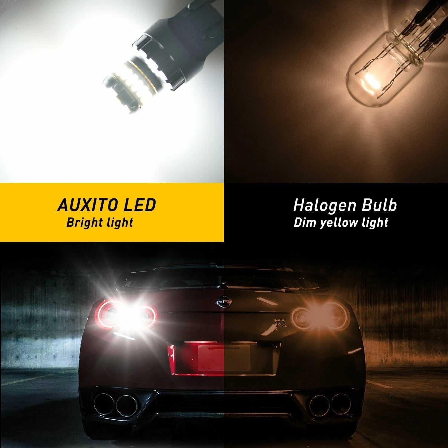 4X 7443 7440 LED 6500K Reverse Backup Brake Tail Stop Parking Light Bulbs CANBUS 6B93BC-57