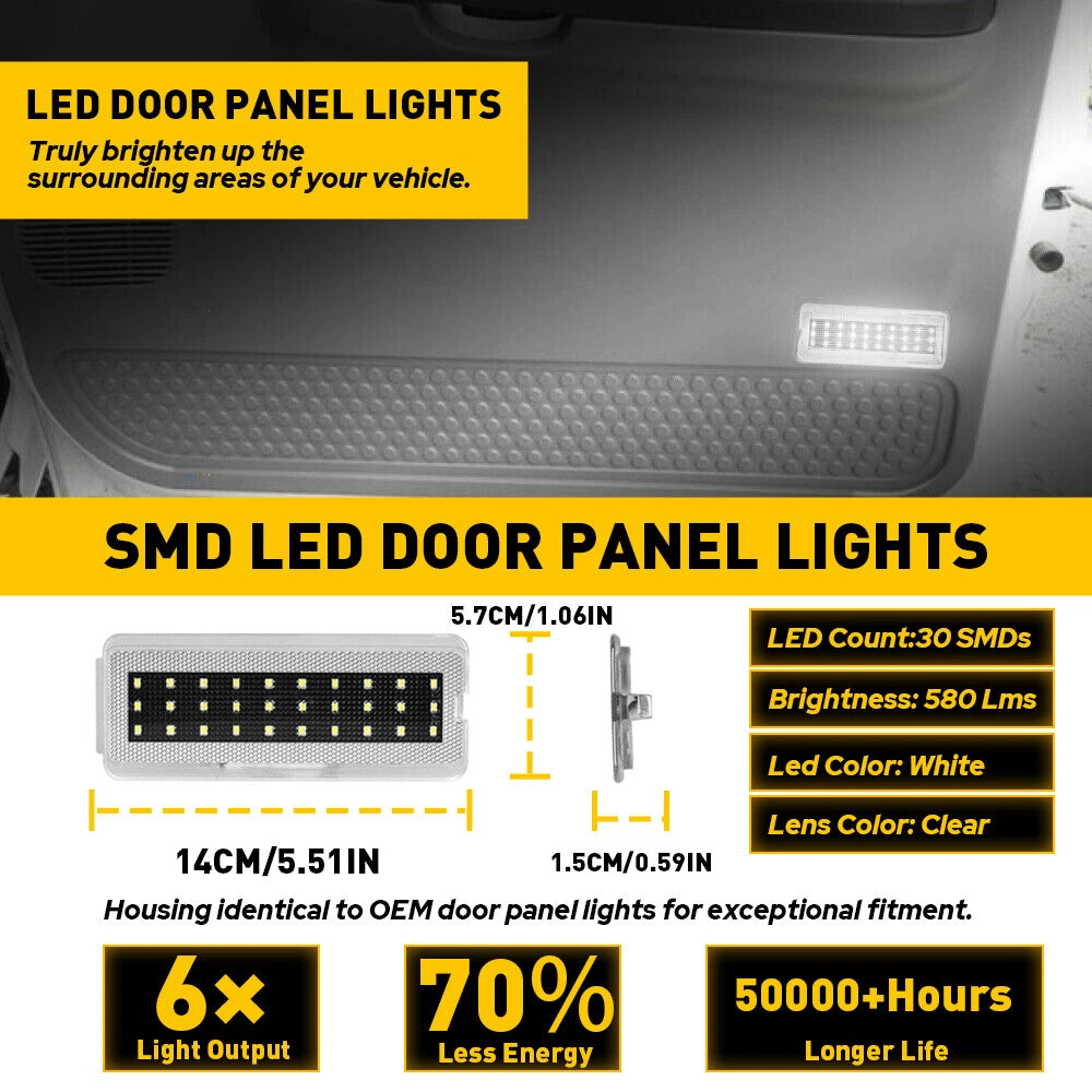 2X LED Door Courtesy Light Panel For 1999-07 Ford Duty Super F250 F350 F450 F550 6B93BC-57