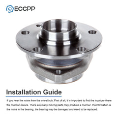 1P Front Wheel Hub Bearing For Audi A3 Volkswagen GTI Eos Rabbit (3-Bolt Flange) 6B93BC-57