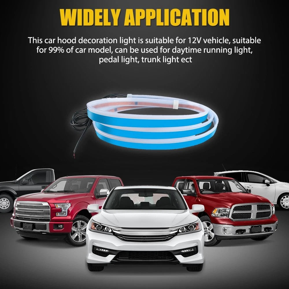 60" Car Hood Light Exterior LED Strip Lights White DRL For GMC Sierra 1500 2500 6B93BC-57
