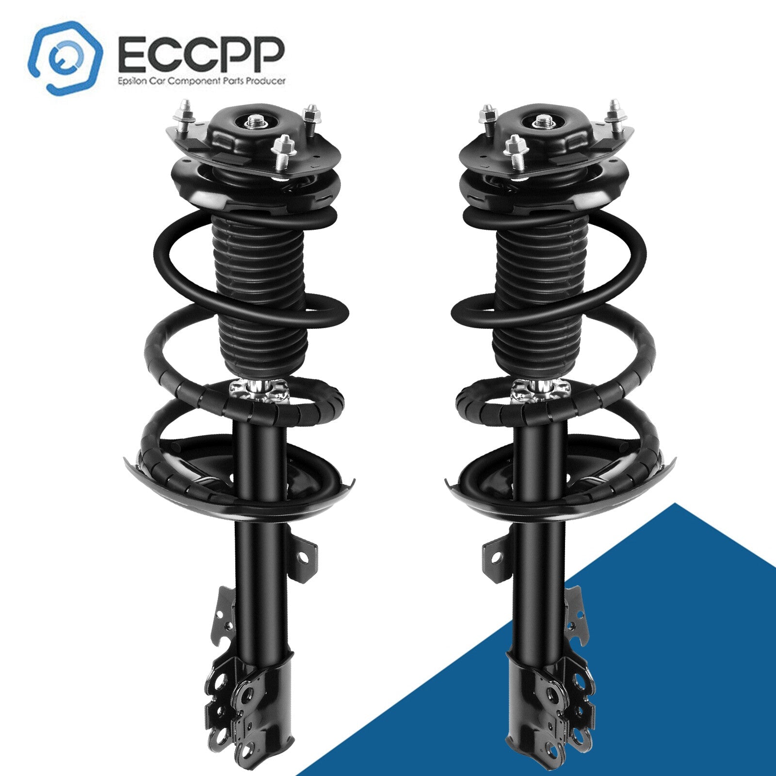 Loaded (2) Complete Struts & Spring Front Pair For 2004-07 Toyota Highlander FWD 6B93BC-57