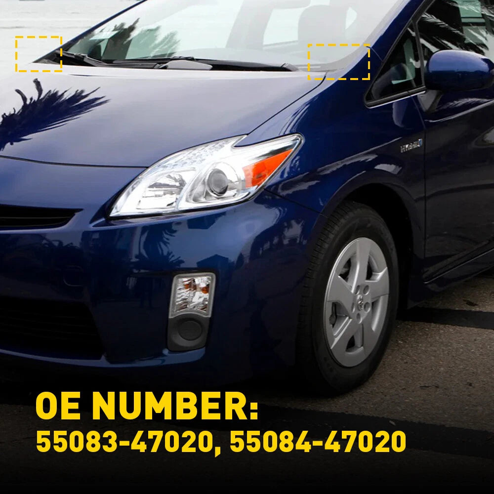 Front Wiper Windshield Side Cowl Extension Cover Trim For 2010-2015 Toyota Prius 6B93BC-57