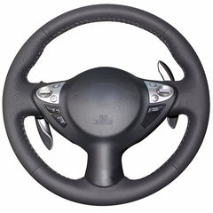 Top Leather Steering Wheel Hand-stitch on Wrap Cover For Infiniti FX35 FX37 FX50