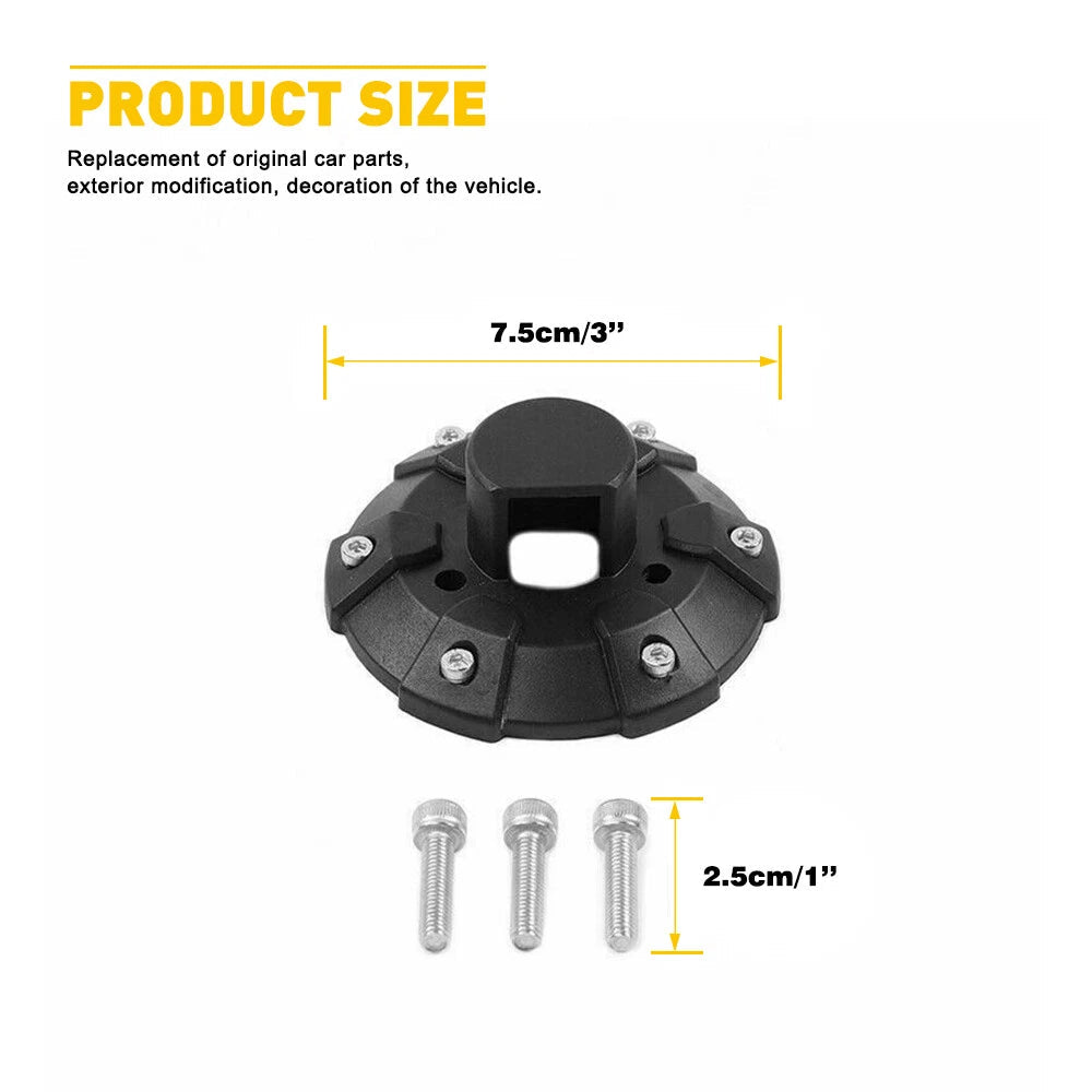 Black Antenna Ornament Bezel Base For 2007-2021 Wrangler JK JL JT Replacement 6B93BC-57