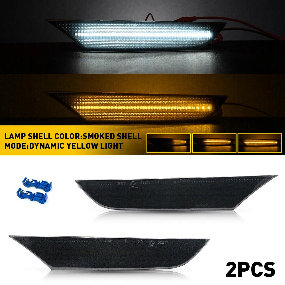 For 2003-2006 Infiniti G35 LED Sedan Side Marker Signal Lights Switchback Lamps 6B93BC-57