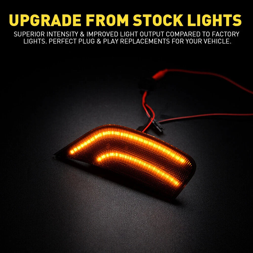2X Amber Smoke LED Marker Side Light For 2021-23 Yukon GMC XL Denali ChevyTahoe 6B93BC-57